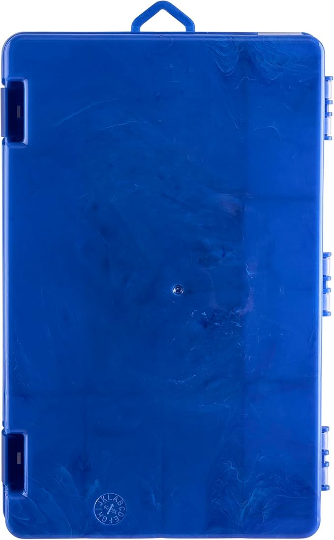 Shakespeare Tacklebox Fishing Tackle Storage, Blue Swirl, 4-Pack, Customizable, Dual-Latching System, Built-In Rod Holder, Compact, Lightweight