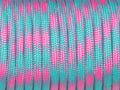 7 Strand Core 550lb Paracord Parachute Cord Lanyard Mil Spec Type III-100ft (Peachpuff+Acid Blue(64#))