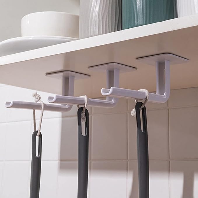 4Pcs Wall Hooks，Multi-Purpose Wall Hangers for Hanging Coats, 3M Heavy Duty Self Adhesive Hooks for Bedroom Bathroom Kitchen Office Hanging