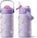 Mommore Kids Water Bottle 12 oz, Insulated Stainless Steel Water Bottle with Straw, Leakproof & BPA-Free, Vacuum Insulated Travel Water Bottle for School, Outdoor Mermaid-1 Pc