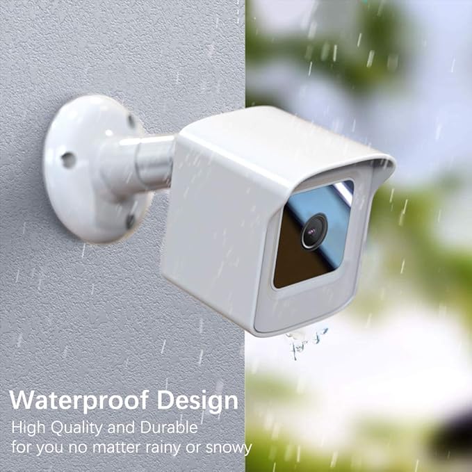 PEF Mount for All-New Cam V3 and V4, Weatherproof Protective Cover and 360 Degree Adjustable Wall Mount Solid Housing for Cam V3 and V4 Outdoor Indoor Smart Home Camera System (White, 3 Pack)