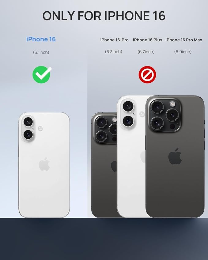 Lanhiem Magnetic for iPhone 16 Waterproof Case, Built-in Privacy Screen Protector, Compatible with MagSafe, Anti-Spy Full Body Phone Case for iPhone 16 6.1", Black