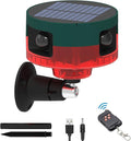 Solar Sensor Security Alarm Lights Outdoor, 360° Motion Detector LED Flashing Strobe Light Warning Lamp Built-in 13Sounds,129db Loud Siren Sound for Home Farm Barn Villa Yard (Red-1)