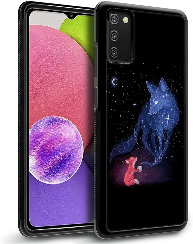 for Samsung Galaxy S20 FE Case, Galaxy Fox Wolf Pattern Graphic Design Girl Boy Soft Silicone Hard Acrylic Shock Protection for Samsung Galaxy S20 FE