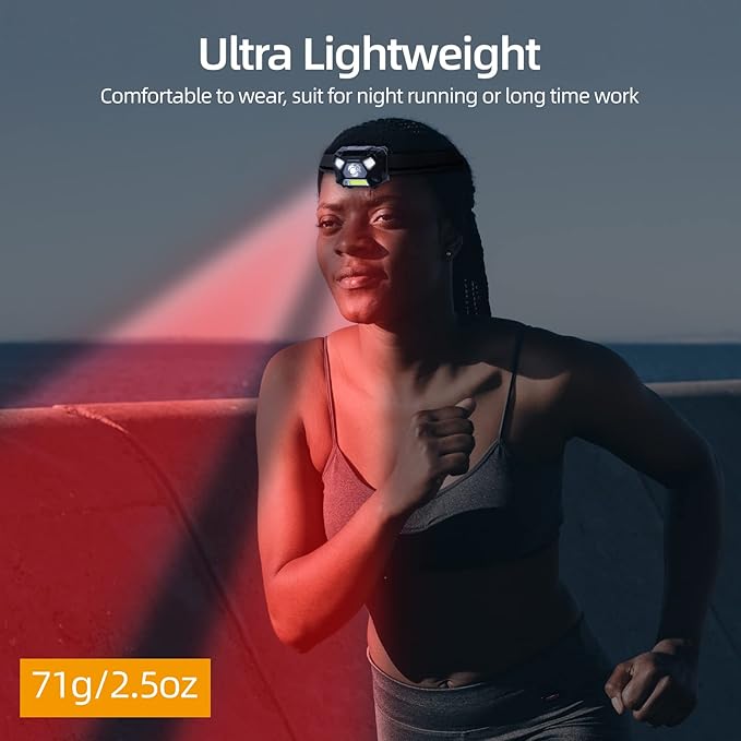 KunHe 2 Pack Red Light Headlamp Red White Light Suitable for Nighttime Hiking Birdwatching Astronomical Observation Outdoor Camping