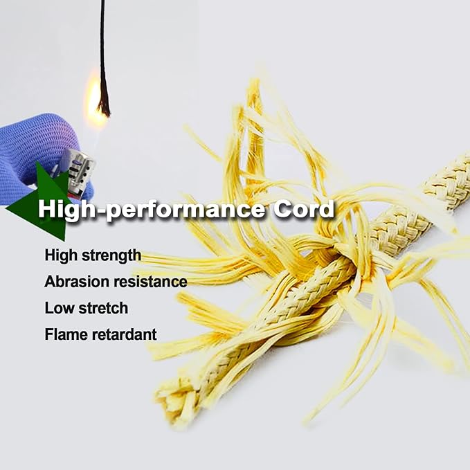 9KM DWLIFE Braided Kevlar Cord, 100lb~2000lb, High Tensile Strength, Abrasion, Flame Retardant, Kite String, Fishing Line, Model Rocket Shock, Tactical Survival Paracord