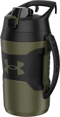 Under Armour Half Gallon Water Bottle Insulated, 64oz Insulated Water Bottle with Handle, Fence Hook, Leak Resistant, for Baseball, Football & More - Marine OD Green