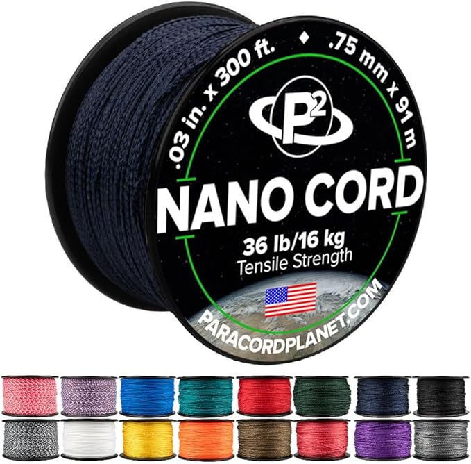 Paracord Planet Nano Cord –Lightweight Nylon Nano Paracord – Great for Arts & Crafts, Home Décor, Camping and More