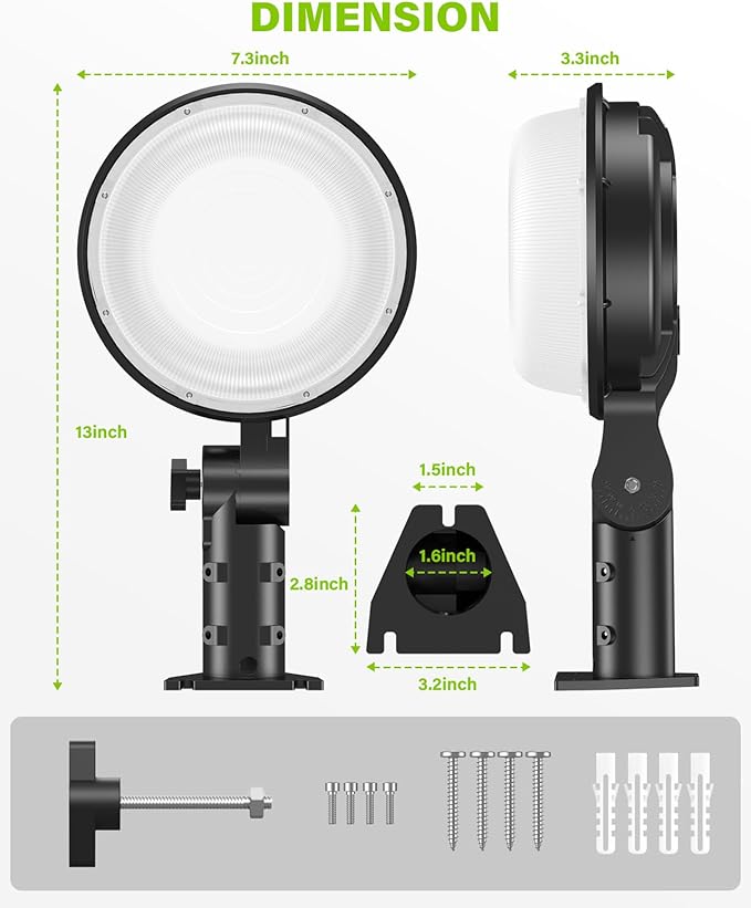 LED Barn Light 150W, Yard Area Light Dusk to Dawn Outdoor Lighting with Photocell 21000LM 5000K Daylight IP65 Waterproof LED Flood Security Parking Lot Lights for Street/Farmhouse/Garage