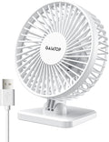 Gaiatop USB Desk Fan, Small But Powerful, Personal Portable Quiet 3 Speeds, Adjustable Mini Table Desktop fan for Cooling Home Office Car Summer Travel Gifts White