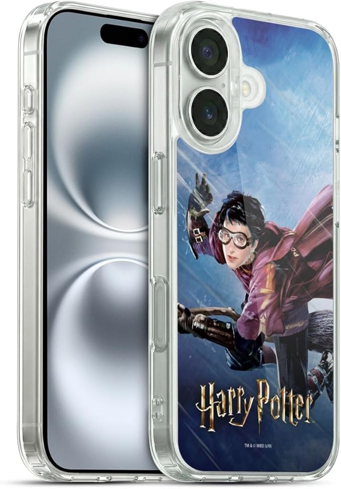 Head Case Designs Officially Licensed Harry Potter Quidditch 1 Prisoner of Azkaban II Gel Case [Military Grade Protection] Compatible with Apple iPhone 16 and Compatible with MagSafe
