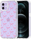 MOSNOVO Case for iPhone 12 & iPhone 12 Pro, [Buffertech 6.6ft Military-Grade Drop Protection] [Anti Peel Off Tech] Clear TPU Bumper Phone Case Cover Design - Bowtiful Love