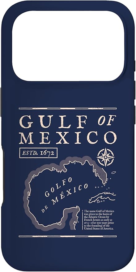 Gulf of Mexico 1672 Historic Map Case for iPhone 17 Pro