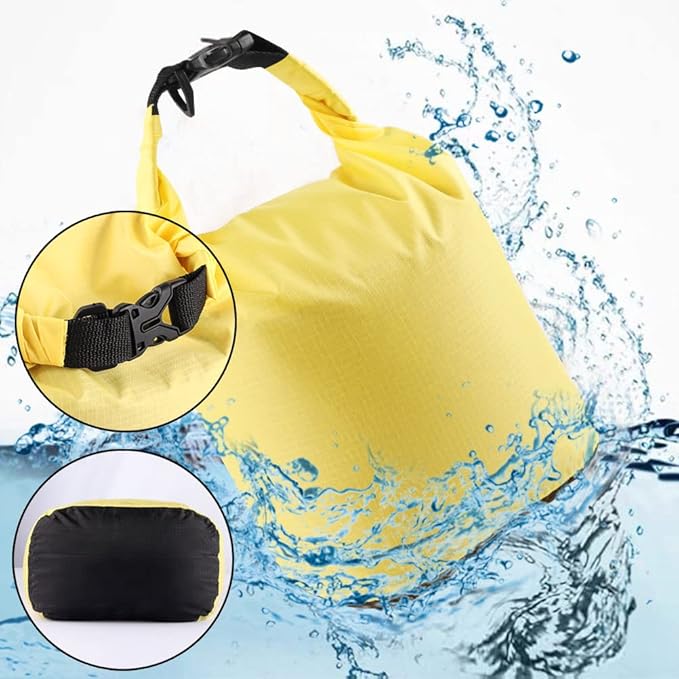 Pimoys 5 Pack Waterproof Dry Sacks, Lightweight Outdoor Dry Bags 20L /12L / 10L/ 6L/ 3.5L Ultimate Dry Bags for Kayaking Camping Rafting Boating