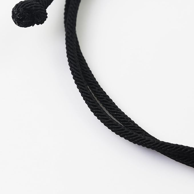 Innocence Adjustable Paracord Wrist Compass Bracelet For Men Women Outdoor Sports Camping Survival Jewelry (Black)