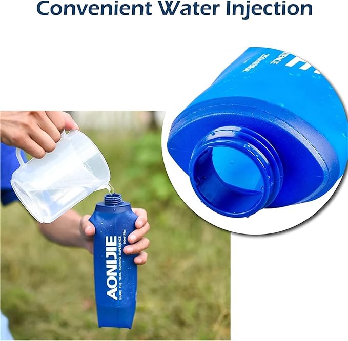 AONIJIE 250ML/350ML/500ML/600ML Portable TPU Soft Water Bottle Folding Soft Flasks For Outdoor Marathon Running Hydration Camping Hiking