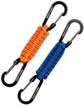 Paracord Braided Carabiner Keychain Lanyard Strap, Hanger Stroller Hook w/2 Carabiner Clips for Water Bottle Backpack