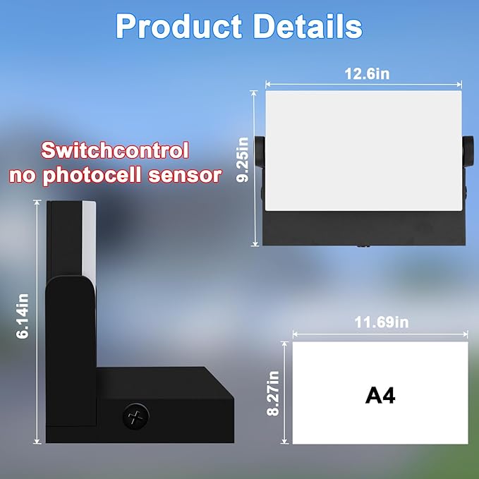 ledmo 150W Outdoor LED Flood Light Switch Control Full 360 Rotation Exterior Wall Pack Lights 21000lm 5000k Modern Security Commercial Wall Mount Fixture for House Shop Barn Warehouse Building