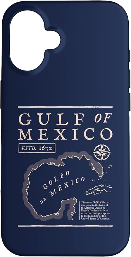 Gulf of Mexico 1672 Historic Map Case for iPhone 16