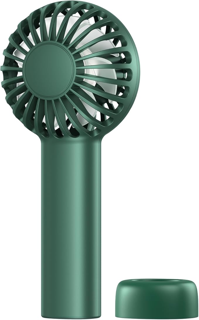 SWEETFULL Mini Portable Fan - Rechargeable Handheld Fan, 3 Speeds Personal Small Hand Gifts for Travel Essentials, Lash, Makeup, Eyelash, Kids, Girls, Women - USB, Cute Design Dark Green