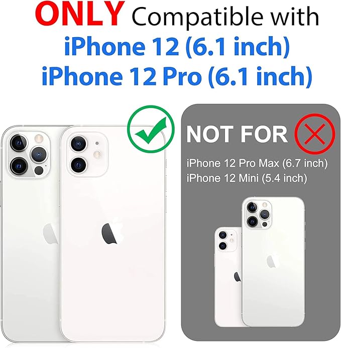 SPORTLINK for iPhone 12 Case - IP68 Waterproof Military Protective Full Body Heavy Duty Shockproof 360 Sealed Dustproof with Camera Screen Protector Phone Cover for iPhone 12 6.1" Black
