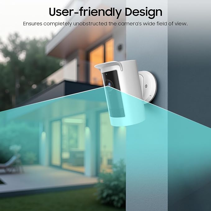 Fintie Silicone Case for Ring Outdoor Cam Plus (2025 Release), Soft Silicone Weather Resistant Protective Skin Cover for Ring Outdoor Cam Plus Camera, White