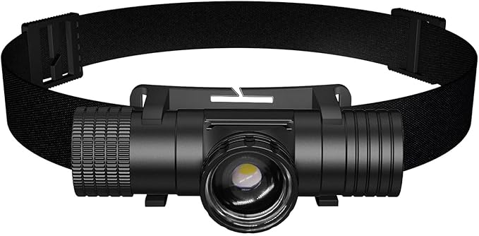 Headlamp Rechargeable, Super Bright Zoomable Headlamps, IPX6 Waterproof, 6 Modes Head lamp LED Rechargeable, Long Running Time Headlight, Hiking, Camping, Outdoors, Work, Family Safety (T11B)