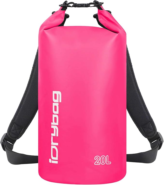 IDRYBAG Dry Bag for Kayaking Waterproof 2L/5L/10L/15L/20L, Small Dry Sack Waterproof Bag for Boating