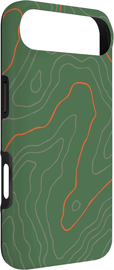 Backcountry Topo Guide Orange Lines Topographical Map Case for iPhone Air