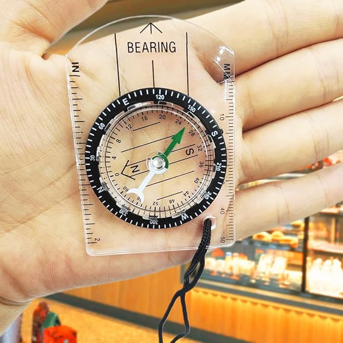 12pcs Orienteering Compass Set - Waterproof, Map Compass for Hiking, Backpacking, Camping, Kids, Travelling