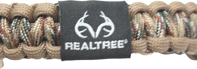 Realtree® Paracord Archery Bow Wrist Sling - 100% Full Grain Leather 550 Paracord