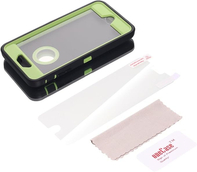 iPhone 6 Case, iPhone 6S Case [HEAVY DUTY] AICase® Built-in Screen Protector Tough 3 in 1 Rugged Shorkproof Cover for Apple iPhone 6/6S (Black/Green)