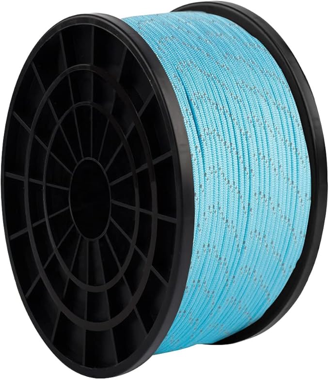 HERCULES Type III Paracord 550 Paracord Rope Parachute Cord, 250' Reflective for Camping Cord, Survival Rope