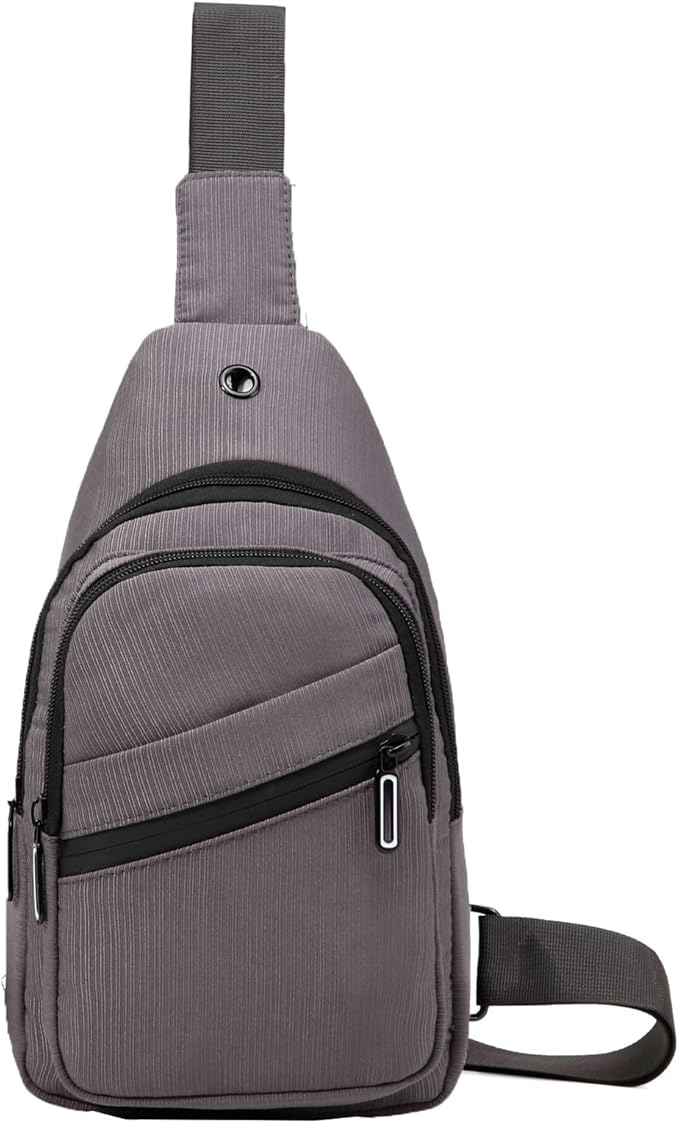 AOSTIHOT Crossbody Small Sling Backpack Sling Bag for Women, Chest Bag Daypack Crossbody for Travel Sport Running Hiking Grey