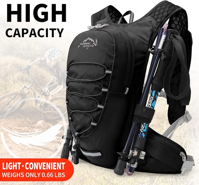 IX INOXTO Running Hydration Vest for Men Women Water Backpack for Running 3L Running Hydration Pack for Trail Running Marathon Race Hiking
