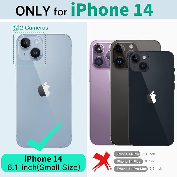 Beeasy for iPhone 14 Waterproof Case Compatible with Magsafe IP68 Underwater Military Grade, Phone Case with Shockproof, Dustproof, Rugged 360 Full Body Protection Cover with Built-in Screen Protector