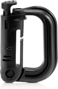 6 Pack 2.12“ Tactical Locking D Ring Plastic Carabiner Backapck Molle Hook Clip for Webbing Straps Bag