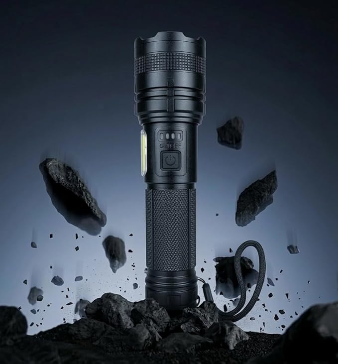 THY TRY Rechargeable LED Flashlights High Lumens, 90000LM Super Bright Flashlights with 7 Modes, High Powered Handheld Flash Light for Home Camping Hiking Night Work (2 Pack)