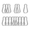 Carabiner, Heavy Duty Galvanized Steel Spring Snap Hook Carabiner Clips with 220LBS Holding Capacity, Ideal for Outdoor, Hammock, Swing and Travel (M5 2Inch, 15PCS)