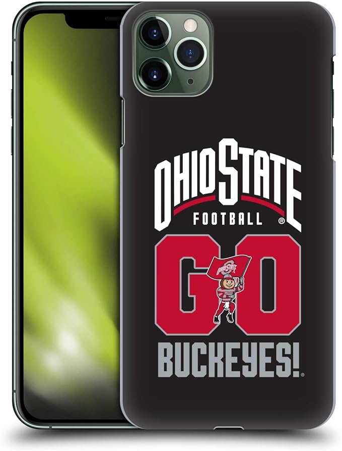 Head Case Designs Officially Licensed Ohio State University Go Buckeyes Football Graphics Hard Back Case Compatible with Apple iPhone 11 Pro Max