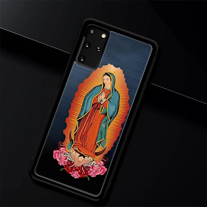 for Samsung Galaxy S20 Plus Case, Red Virgen Guadalupe Pattern Graphic Design Girl Boy Soft Silicone Hard Acrylic Shock Protection for Samsung Galaxy S20 Plus
