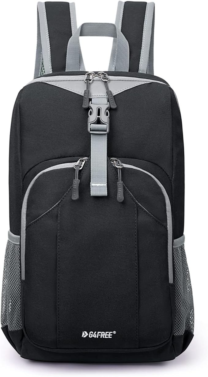 G4Free Mini 10L Hiking Daypack Small Hiking Backpack Cycling Compact Shoulder Backpack Outdoor for Men Women(Black)