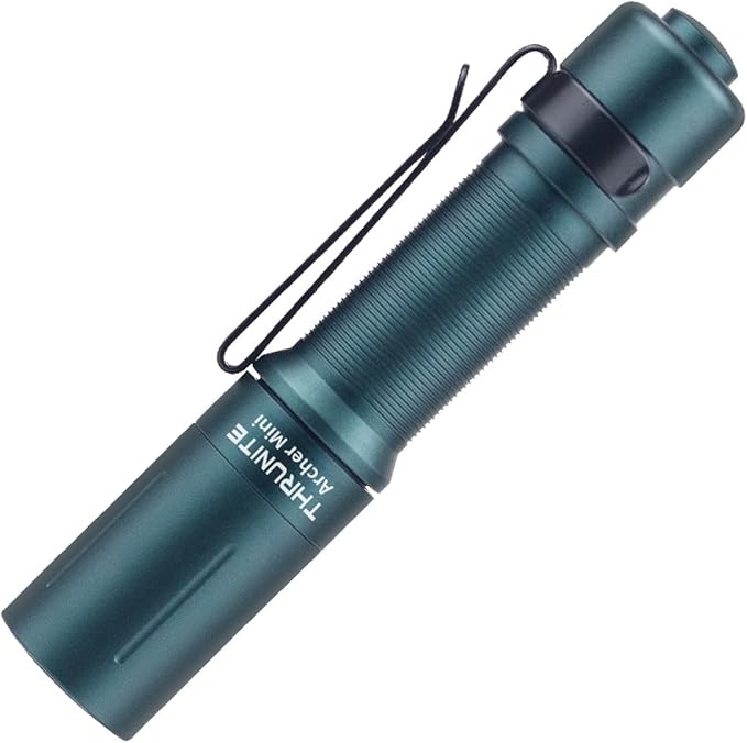 ThruNite Archer Mini Pocket EDC Pen Flashlight, USB-C Rechargeable Mini LED Flashlights, 405 Lumens Slim Pen Light with Clip for Inspection, Everyday Carry and Emergency Use - Blue Cool White