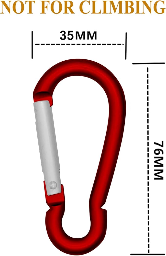 LESHIRY Large Carabiners Keychain 3" Aluminum D Shape Premium Durable D-Ring Carabiner Clip Hook Camping Accessories Snap Link Key Chain Durable Improved Design