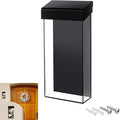 Outdoor Brochure Holder,Pamphlet Holder Wall Mount Waterproof,Clear Acrylic Literature Box with Lid,4x9 Inch,Outdoor Business Card Holder for Flyer Map Menu (Black)
