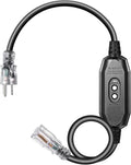 DEWENWILS 3Ft Automatic GFCI Extension Cord Outdoor, 12/3 SJTW Heavy Duty Extension Cord, Power Cord with LED Lighted 3 Prong Plug, 15A/125V/1875W, Black, UL Listed