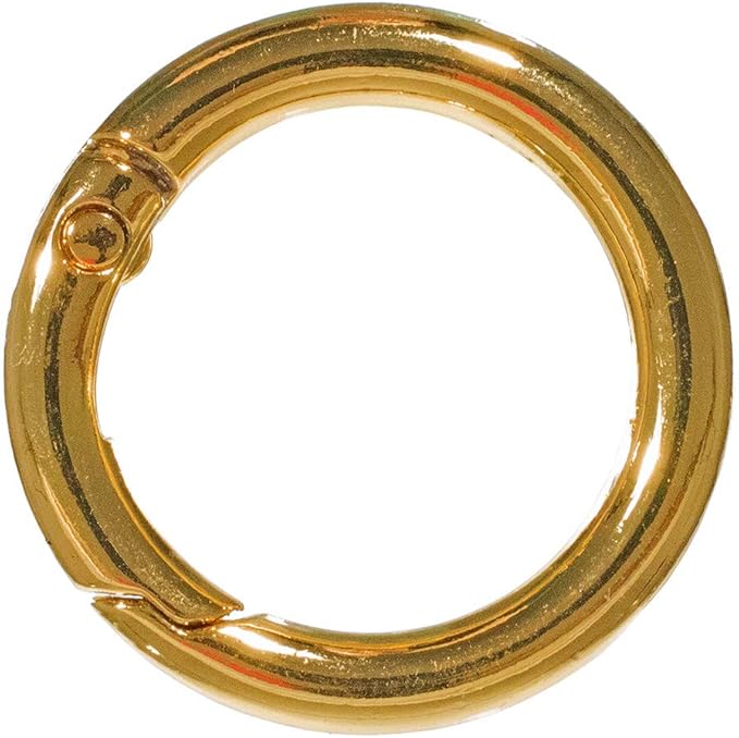 Paracord Planet Spring Gate O Rings – Available in 3/4 Inch and 1 Inch Sizes – Silver, Bronze, and Gold Color Options (5 Pack, 3/4 Inch, Gold)