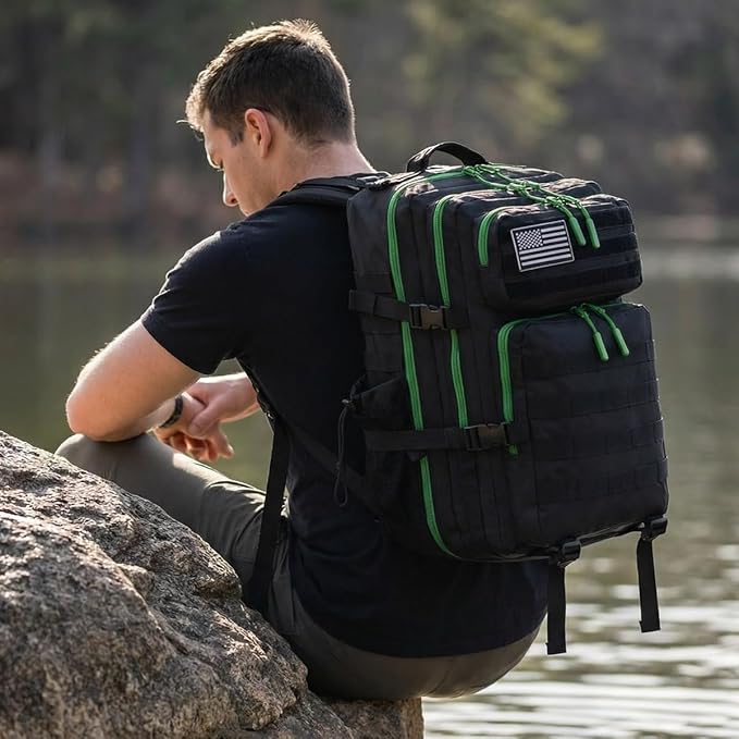 45L Tactical Backpack for Men Women, Military Assault Pack with MOLLE, Large 3 Day Bug Out Bag for Hiking Camping