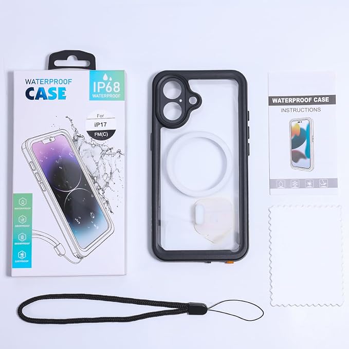 AICase for iPhone 17 Case Waterproof Clear with MagSafe Water Proof/Snowproof/Dustproof/Shockproof,IP68 Certified 360 Full Body Protection Fully Sealed Underwater Cover for iPhone 17 6.3"
