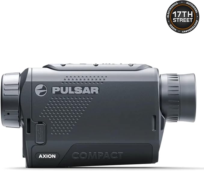 Pulsar Axion XQ19 Compact Thermal Imaging Monocular - High Sensitivity & Vision monocular with Pulsar APS 3 Battery, 1 Pair of Air Activated Hot Hand Warmers, & Microfiber Cleaning Cloth - Bundle Kit